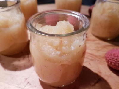 Compote pommes litchis