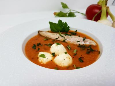 Gaspacho tomate et rhubarbe