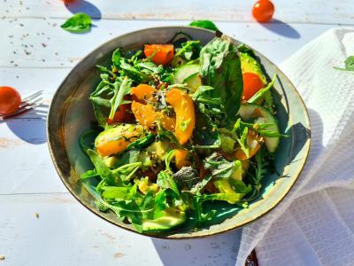 Salade roquette et abricot 1