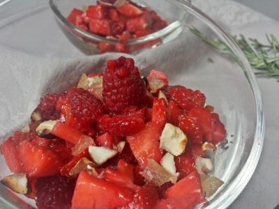 Verrine fraises et romarin